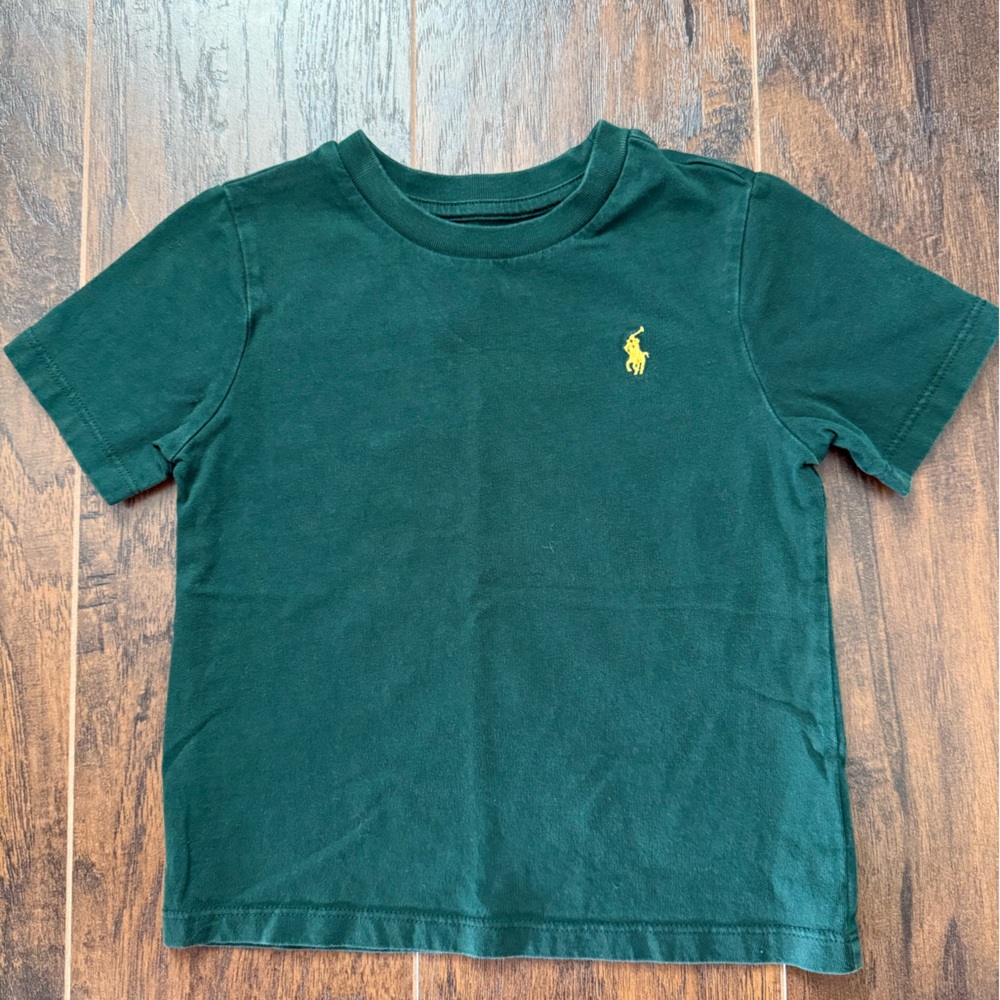 Ralph Lauren Dark Green Tee with Yellow Logo